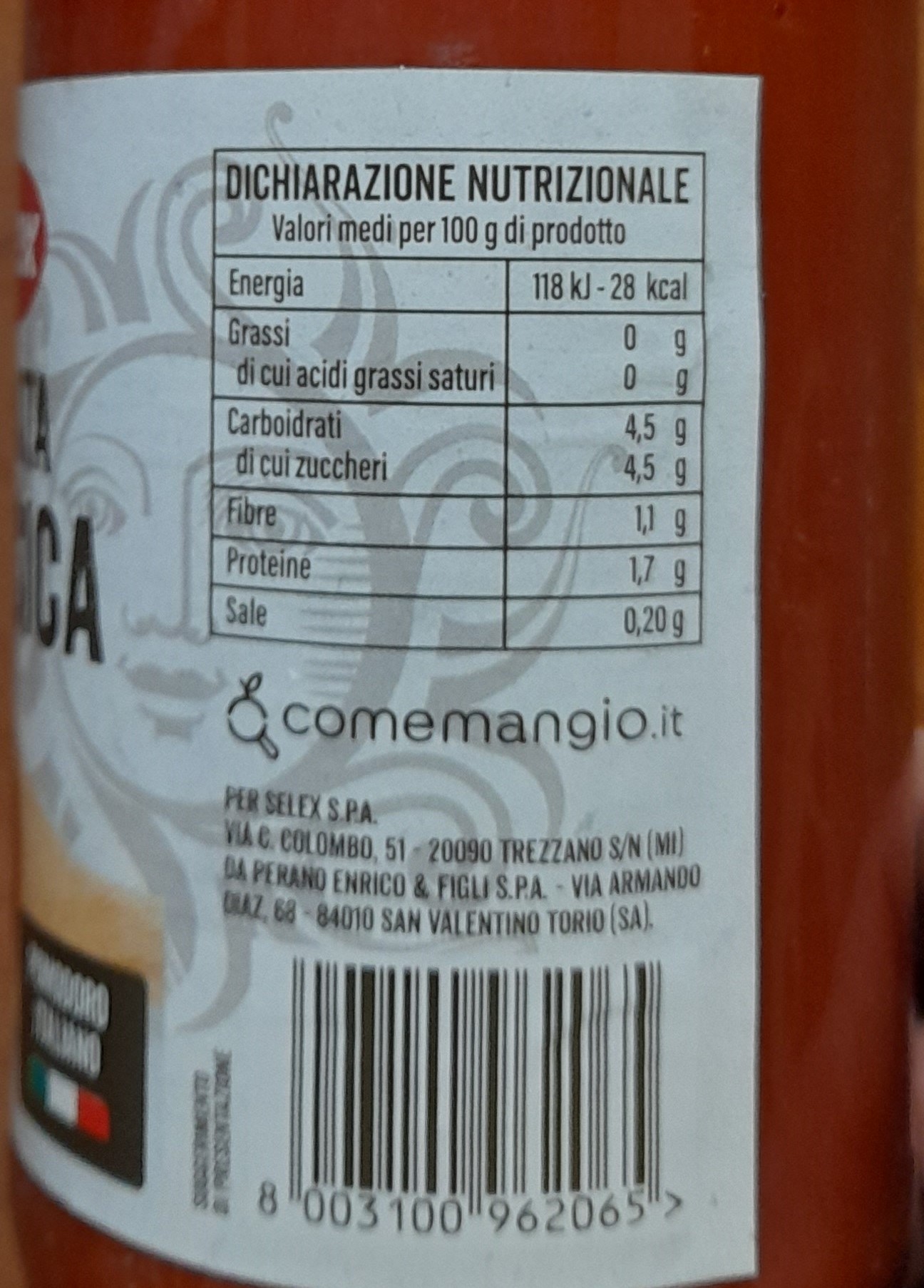 Passata classica Selex